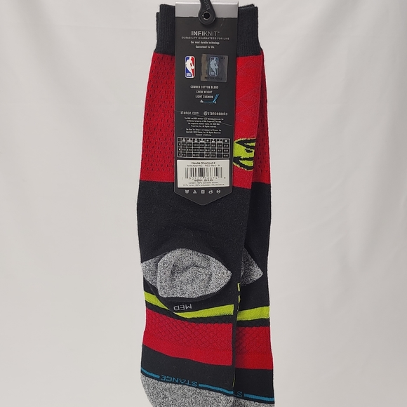 NWT Stance x NBA Atlanta HAWKS SHORTCUT 2 Crew Socks Size M 6-8.5 - Picture 9 of 11